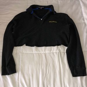 Vintage Polo Sport cropped quarter zip